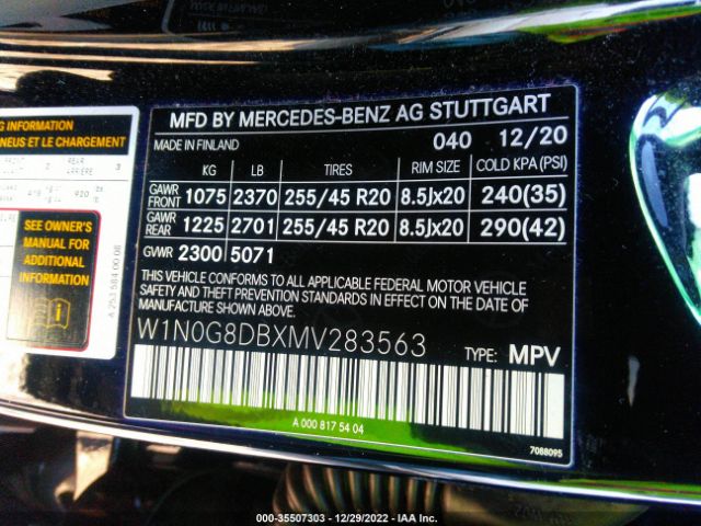 W1N0G8DBXMV283563 Mercedes-Benz Glc Glc 300