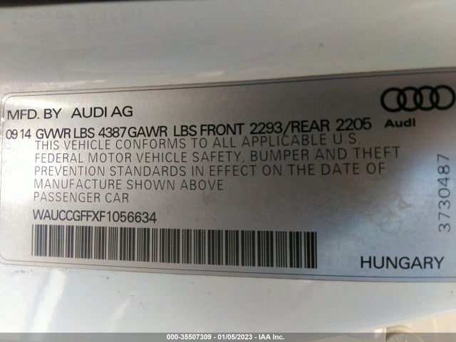 WAUCCGFFXF1056634 Audi A3 1.8t Premium Plus