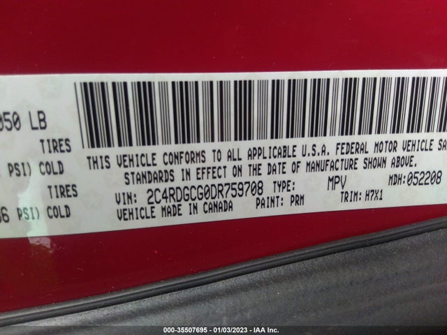 Продаж на аукціоні авто 2013 Dodge Grand Caravan Sxt, vin: 2C4RDGCG0DR759708, номер лоту: 35507695
