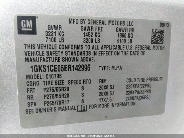 GMC YUKON SLT 2014 1GKS1CE05ER142996 Image 9