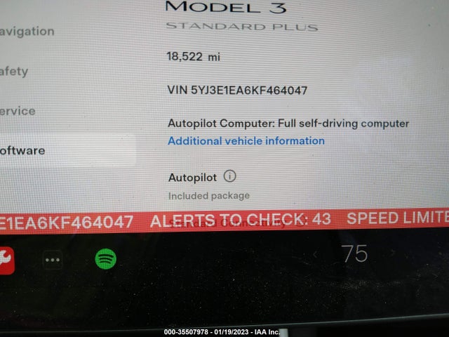 Tesla Model 3 Range 2019 5YJ3E1EA6KF464047 Image 9