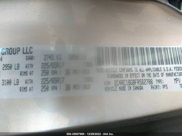 2C4RC1BG8FR562788 Chrysler Town & Country