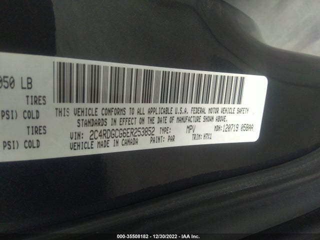 Dodge Grand Caravan Sxt 2014 2C4RDGCG6ER253852 Image 9