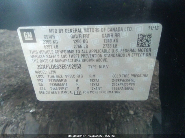 Chevrolet Equinox Ltz 2014 2GNFLDE33E6192953 Image 10