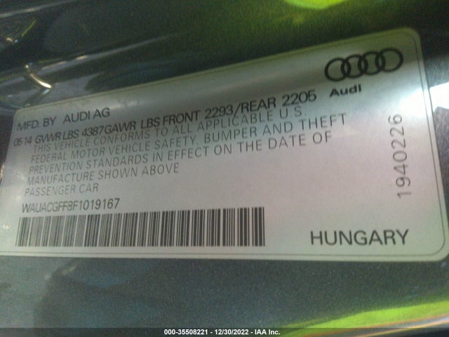WAUACGFF8F1019167 Audi A3 1.8t Premium