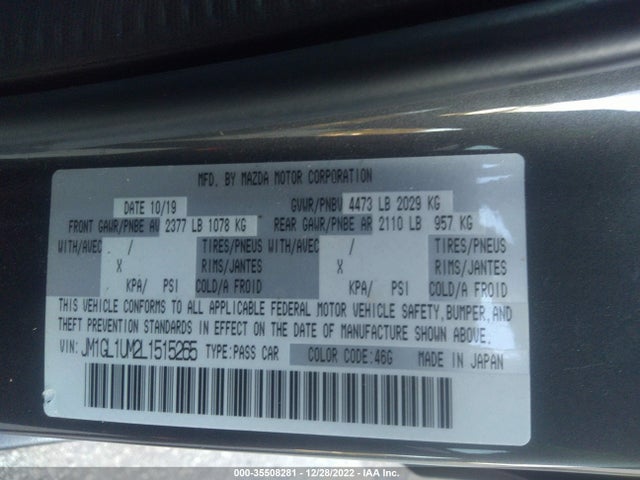 2020 Mazda 6, VIN: JM1GL1UM2L1515265