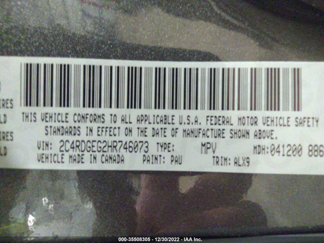 Dodge Grand Caravan Gt 2017 2C4RDGEG2HR746073 Image 9