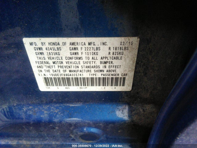 19UDE2F88GA005741 Acura Ilx W/premium