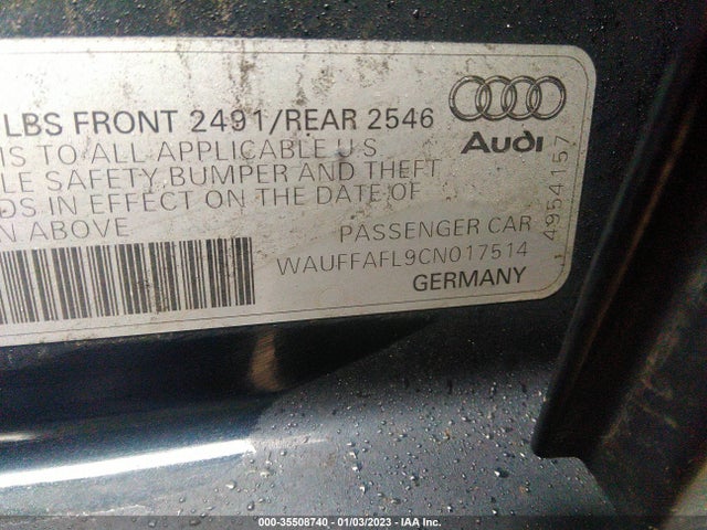WAUFFAFL9CN017514 Audi A4 2.0t Premium Plus
