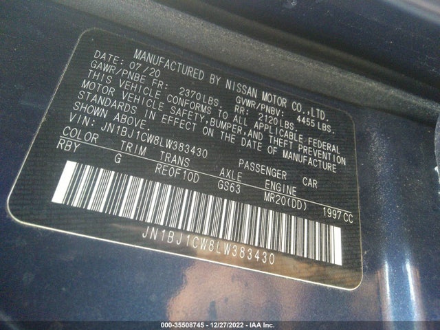 2020 Nissan Qashqai, VIN: JN1BJ1CW8LW383430