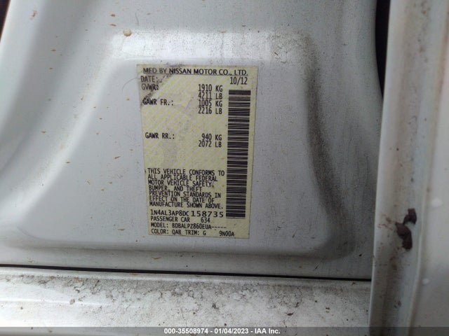 2013 NISSAN ALTIMA 2.5 VIN: 1N4AL3AP8DC158735