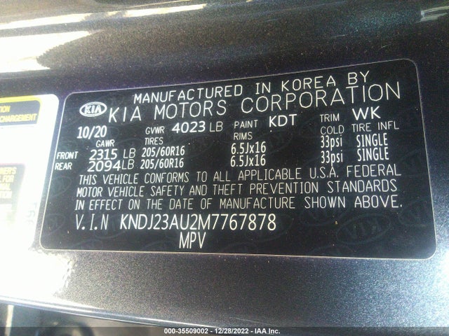 KIA SOUL LX 2021 KNDJ23AU2M7767878 Image 11