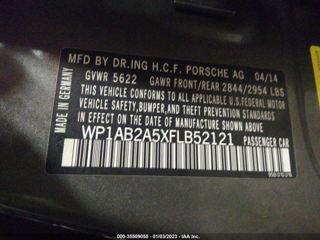 2015 Porsche Macan, VIN: WP1AB2A5XFLB52121