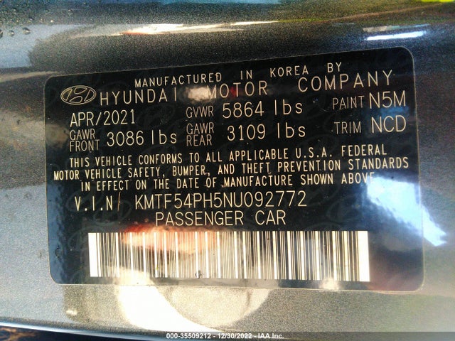 2022 Genesis G90, VIN: KMTF54PH5NU092772