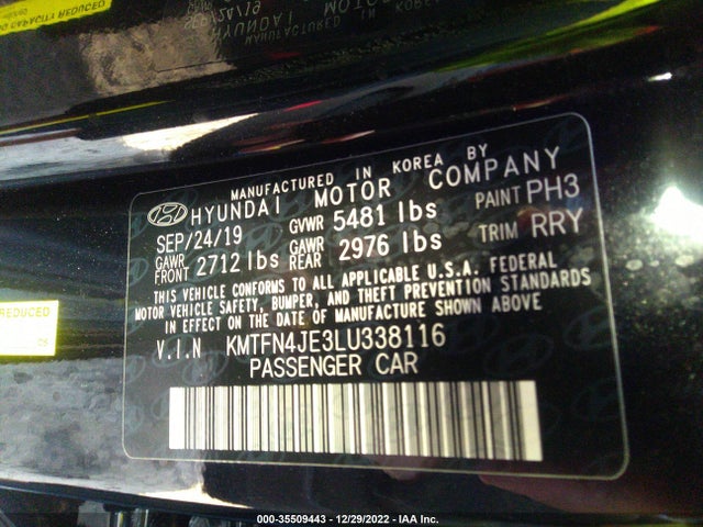 2020 Genesis G80, VIN: KMTFN4JE3LU338116