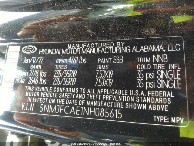 Hyundai TUCSON SEL 2022 5NMJFCAE1NH085615 Image 9