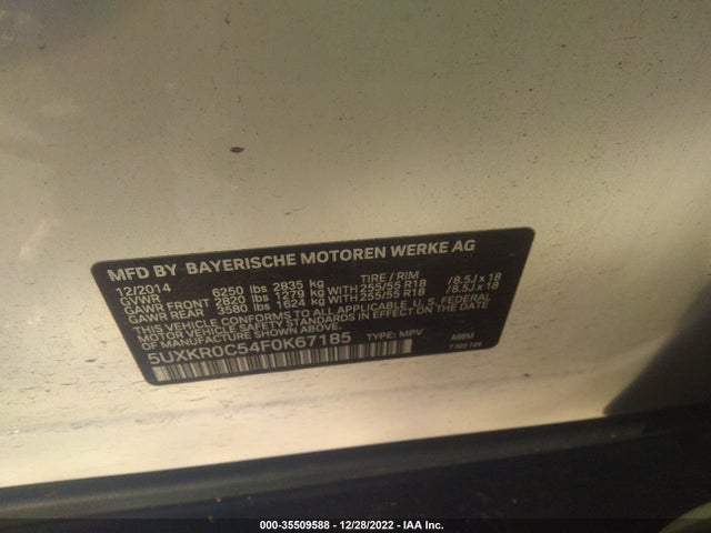 2015 BMW X5, VIN: 5UXKR0C54F0K67185