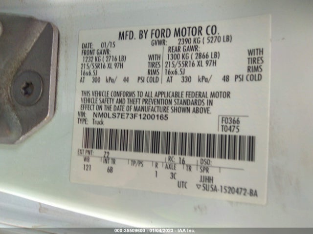 2015 Ford Transit Connect, VIN: NM0LS7E73F1200165