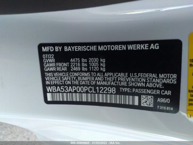 WBA53AP00PCL12298 BMW 4 Series 430i