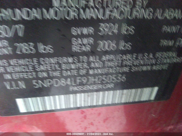 2018 Hyundai Elantra, VIN: 5NPD84LF9JH250536
