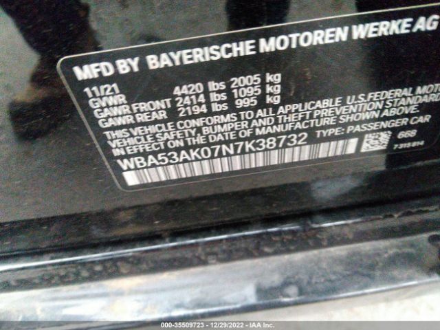 WBA53AK07N7K38732 BMW 2 Series 228i