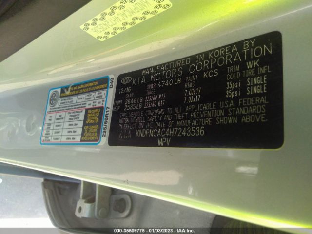 KNDPMCAC4H7243536 KIA Sportage Lx