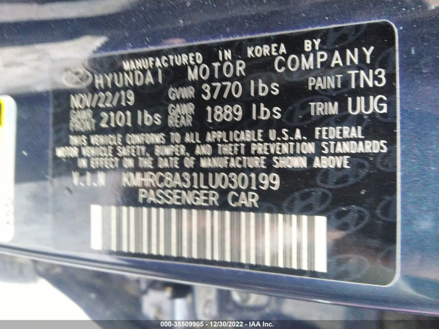 2020 Hyundai Venue, VIN: KMHRC8A31LU030199