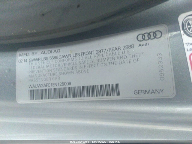 2014 Audi S7, VIN: WAUW2AFC1EN125009