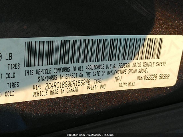 2C4RC1BG0GR156246 Chrysler Town & Country Touring