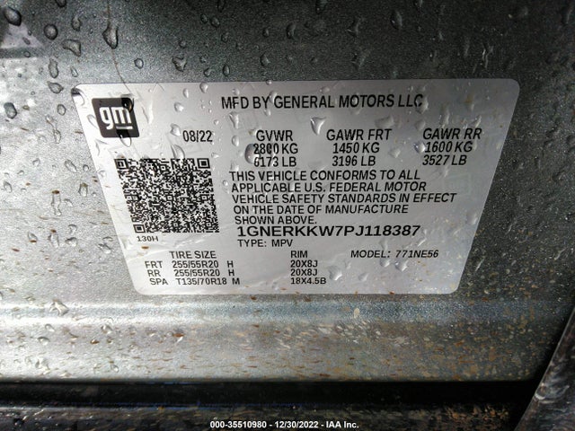 Chevrolet Traverse Premier 2023 1GNERKKW7PJ118387 Image 9