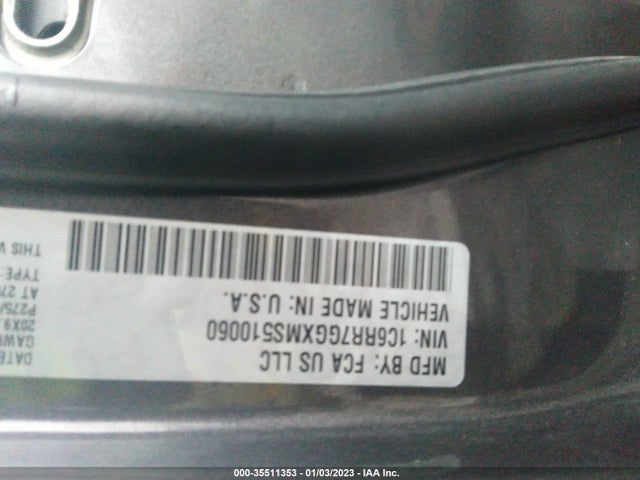 2021 RAM 1500 CLASSIC WARLOCK VIN: 1C6RR7GGXMS510060