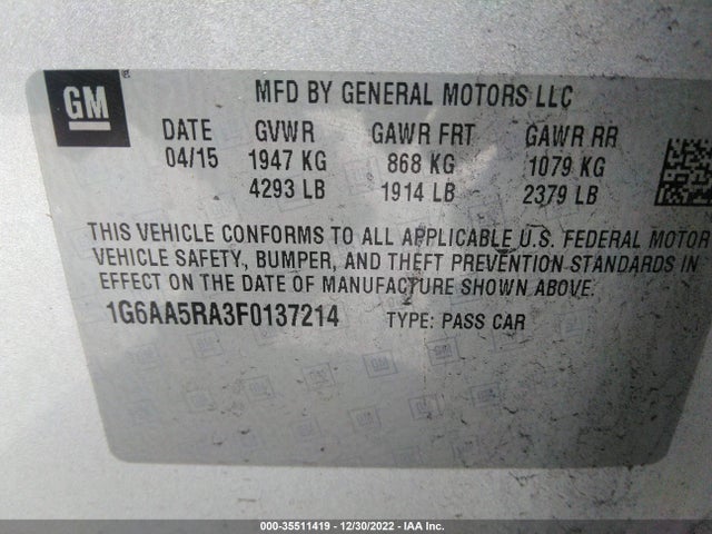 2015 CADILLAC ATS 1G6AA5RA3F0137214 Photo 8