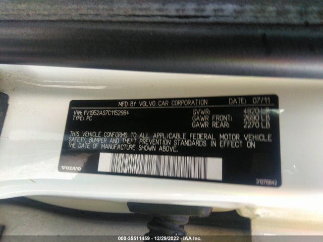 Volvo S80 3.2l 2012 YV1952AS7C1152984 Image 10