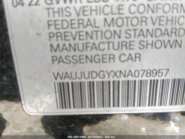2022 Audi A3, VIN: WAUJUDGYXNA078957