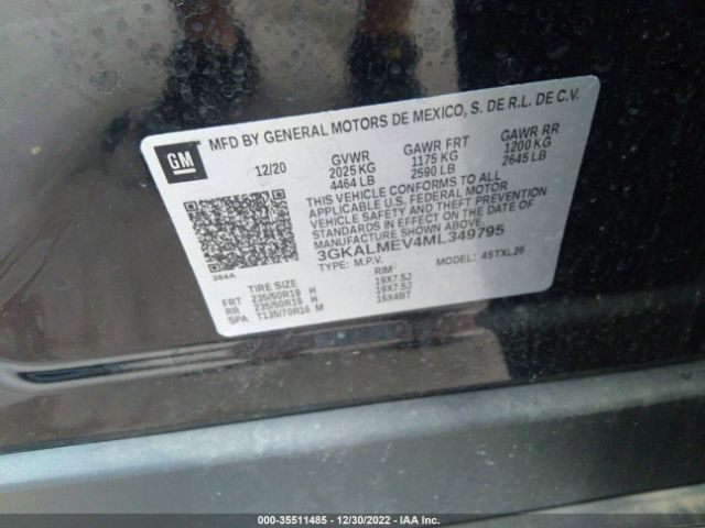 3GKALMEV4ML349795 GMC Terrain Sle