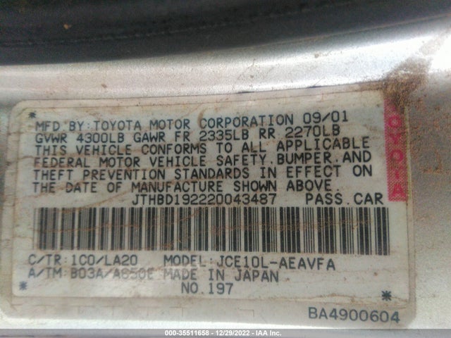 Lexus IS 300 2002 JTHBD192220043487 Image 11