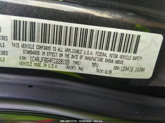 1C4RJFBG4FC228155 Jeep Grand Cherokee Limited