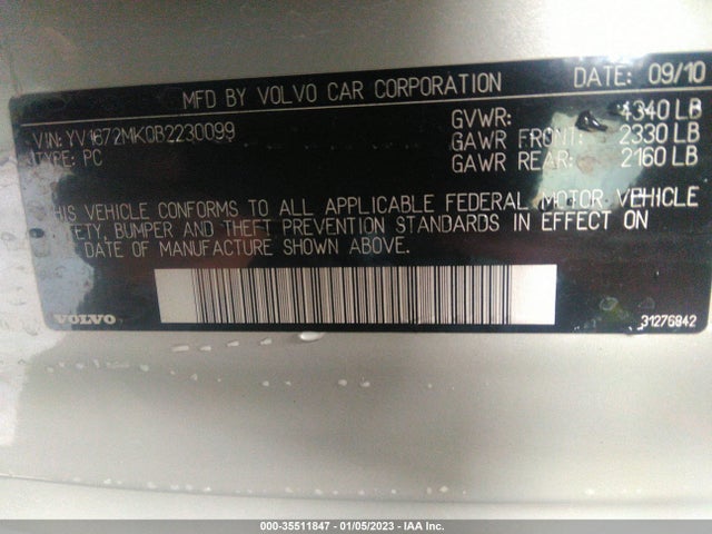 YV1672MK0B2230099 Volvo C30