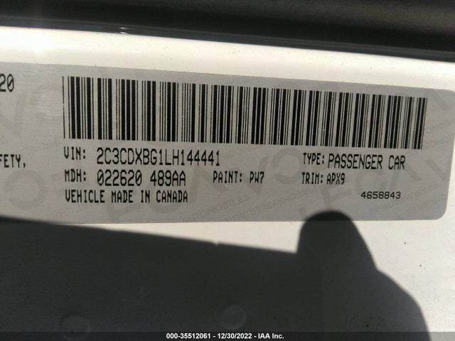 Dodge Charger Sxt 2020 2C3CDXBG1LH144441 Image 9