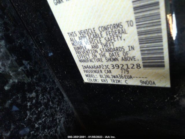 1N4AA6AP2JC392128 Nissan MAXIMA SV