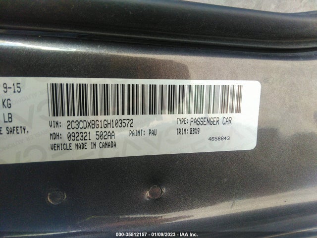 Dodge Charger Se 2016 2C3CDXBG1GH103572 Image 9