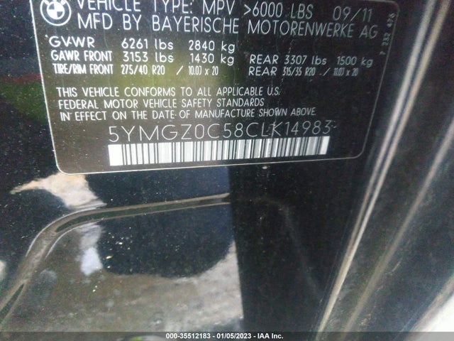 BMW X6 M 2012 5YMGZ0C58CLK14983 Image 10
