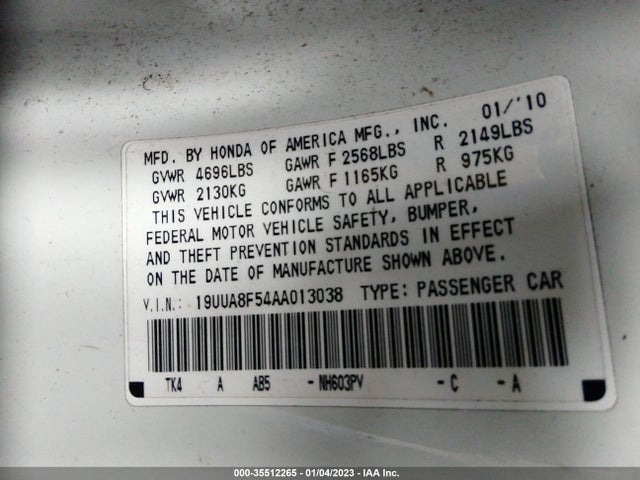 Acura TL TECH 2010 19UUA8F54AA013038 Image 10