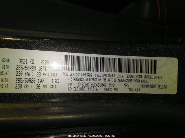 Dodge Durango 2016 1C4SDHCT9GC416042 Image 11