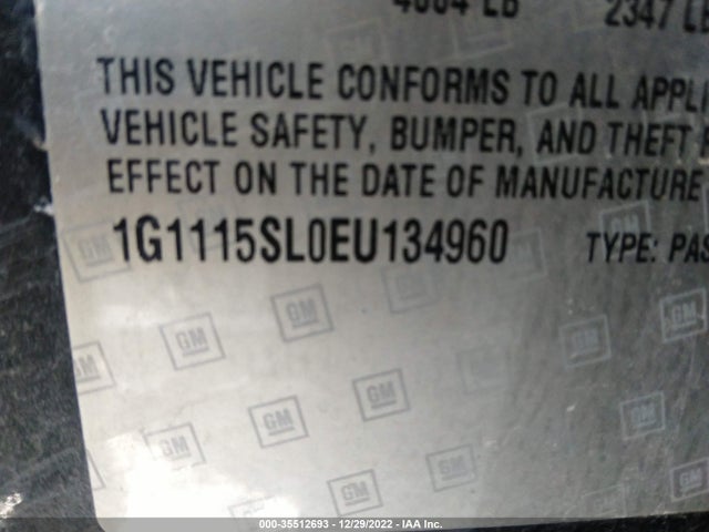 Chevrolet IMPALA LT 2014 1G1115SL0EU134960 Image 10