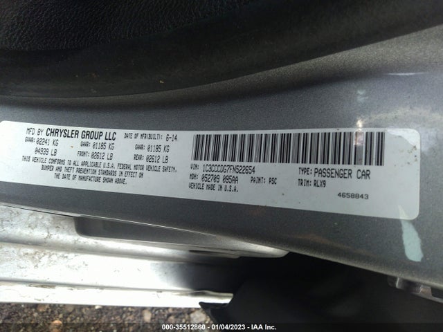 Chrysler 200 S 2015 1C3CCCDG7FN522654 Image 9