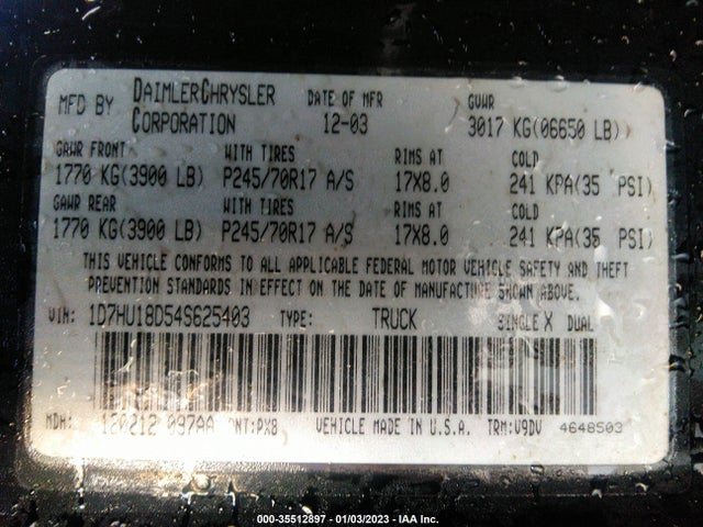 Dodge Ram 1500 Slt 2004 1D7HU18D54S625403 Image 11