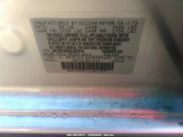 2018 Nissan Versa, VIN: 3N1CN7AP9JL867519