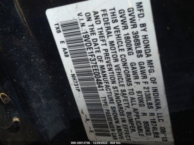 19VDE1F37EE004841 Acura ILX