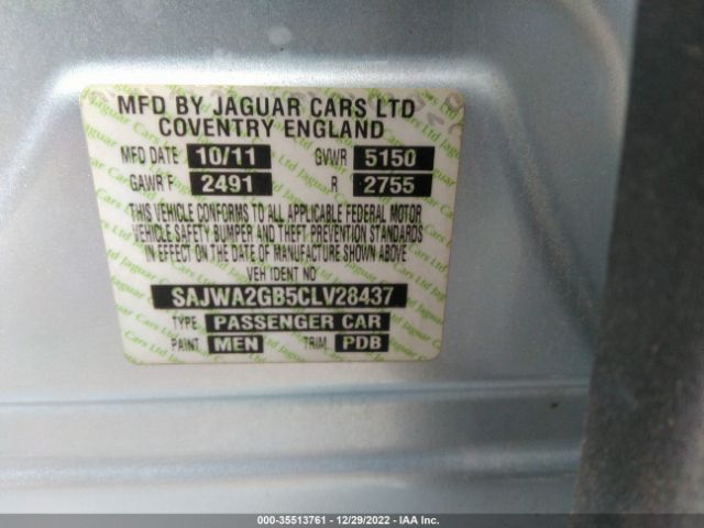 SAJWA2GB5CLV28437 Jaguar Xj Xjl